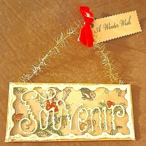 2004 Wendy Addison Collection Glass "Souvenir" with Genuine Glass Glitte…